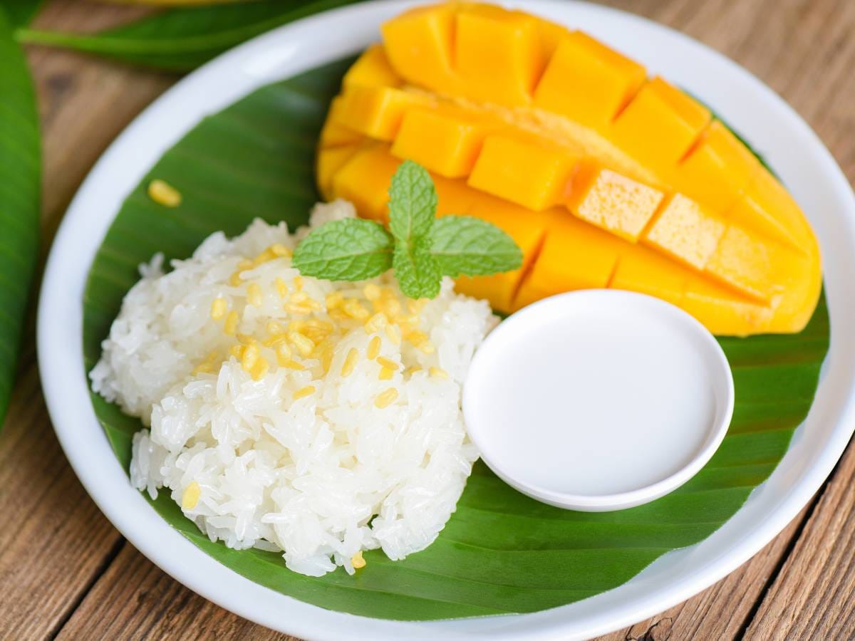 Popozycja podania Mango Sticky Rice 3