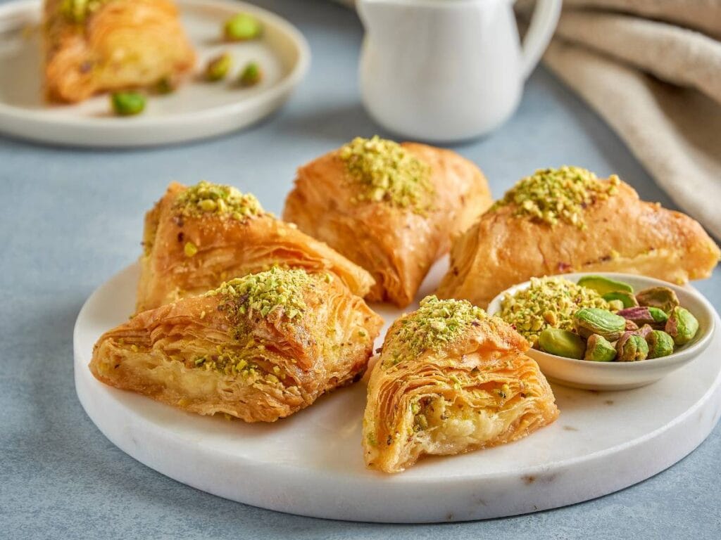 Jak zrobić Warbat (وربات), czyli ciastka filo z kremem mlecznym? 2 Ciekawa propozycja podania warbat